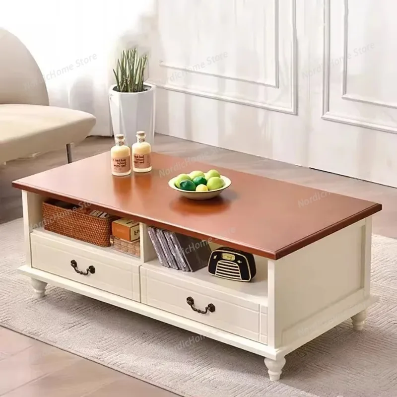 

Modern Designer Coffee Table Unique Decorations Storage Vintage Coffee Table Drawers Luxury Table Basse De Salon Furniture