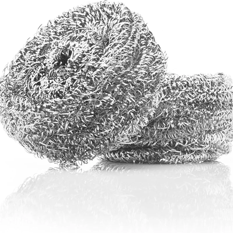 20pcs Grade 410 Stainless Steel Scourers, Kitchen Cleaning Scrubbers for Sinks/Utensils/Oil