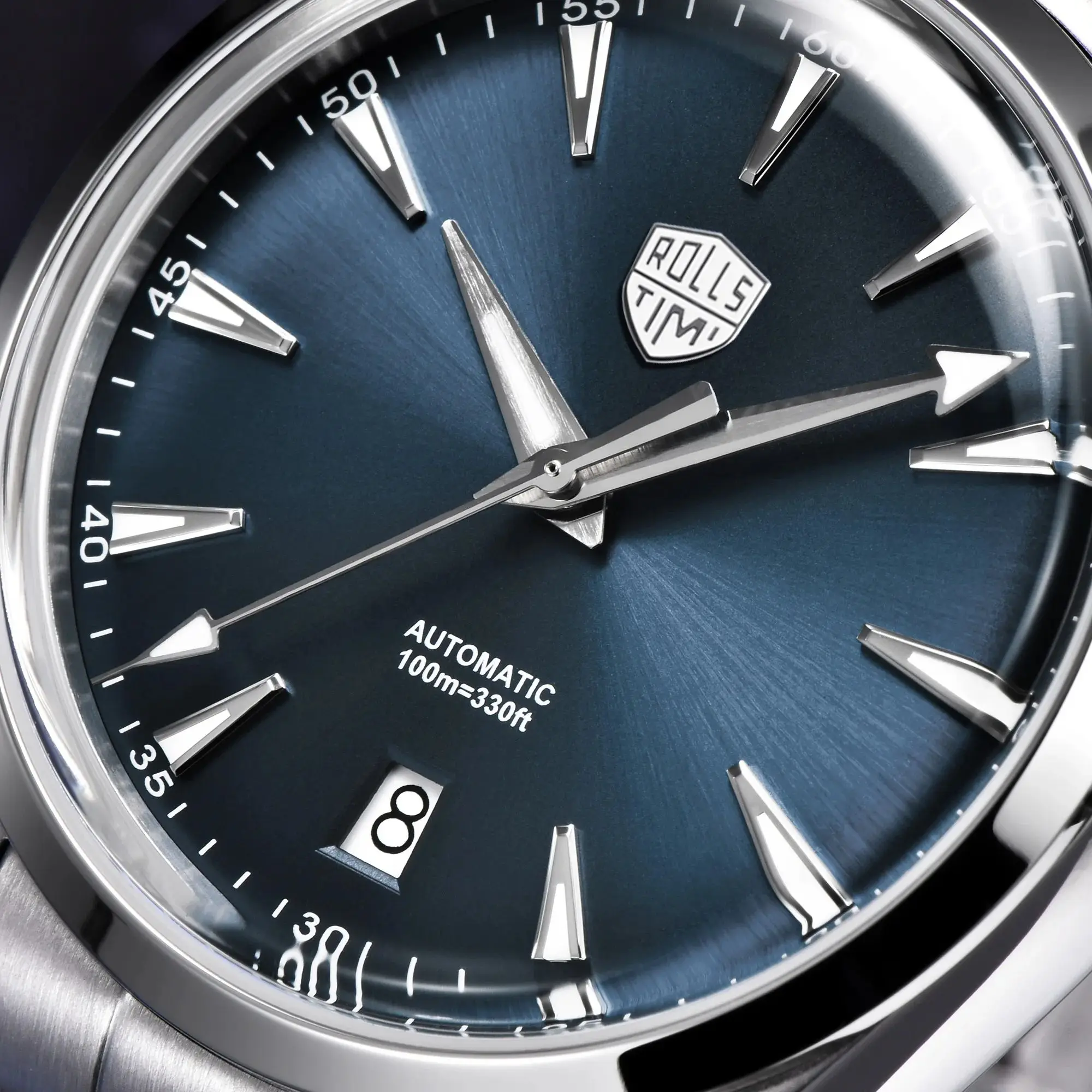 Rollstimi 2025 جديد 39 مللي متر ساعات رجالية ساعة أوتوماتيكية للرجال اليابان NH35A Movt ساعات آلية AR طلاء الياقوت ساعة اليد الرجال