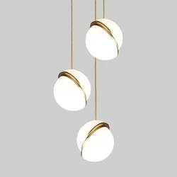 Modern Led Pendant Light Fixture Glass Lampshade Minimalist Hanging Lamps For Shop Restaurant Bedside Nordic Droplight Home Deco