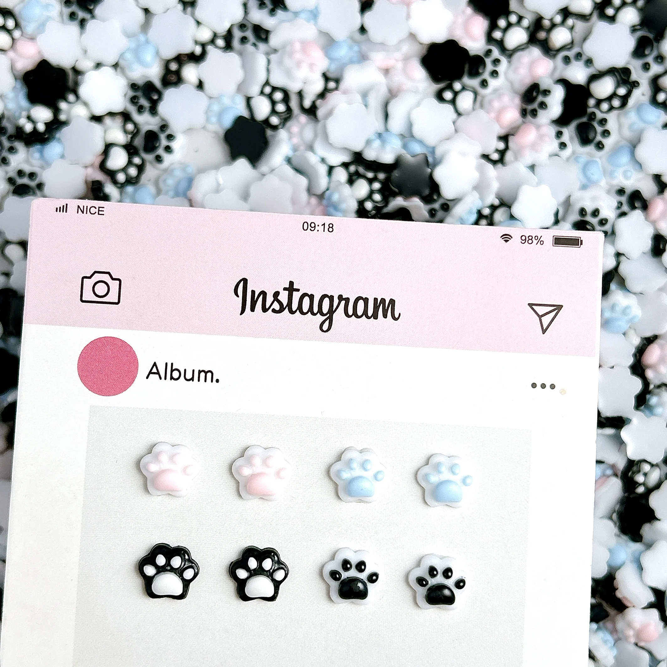 20 pezzi luminosi adorabili artigli per cuccioli pendenti per unghie in resina colorati creativi artigli di animali simulati decorazioni per unghie per unghie fai da te