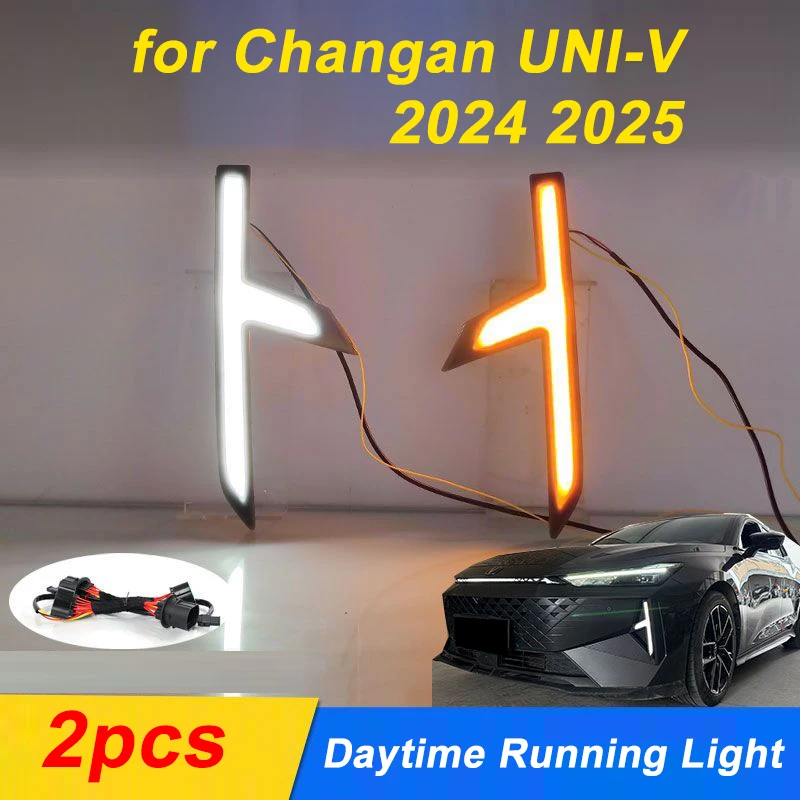 

2pcs for Changan UNI-V 2024 2025 Front Fog Lamp Frame Turn Signal and Running Light