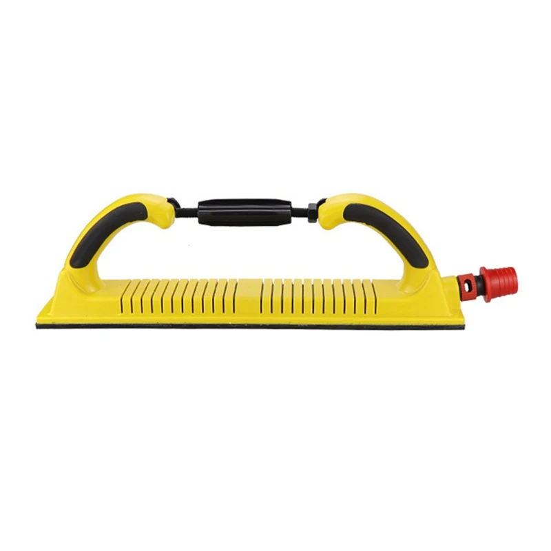 

1 Piece Handheld Sander Manual Sandpaper Tool Sanding Block Dust Extraction Yellow Plastic For Metal Wood Work