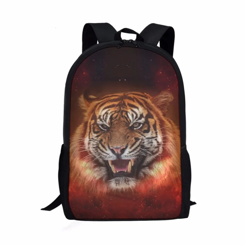 Tiger Animals Pattern Print Boys Girls Backpack Teenager Laptop Bag Students School Bag Daily Casual Backpack Travel Rucksacks