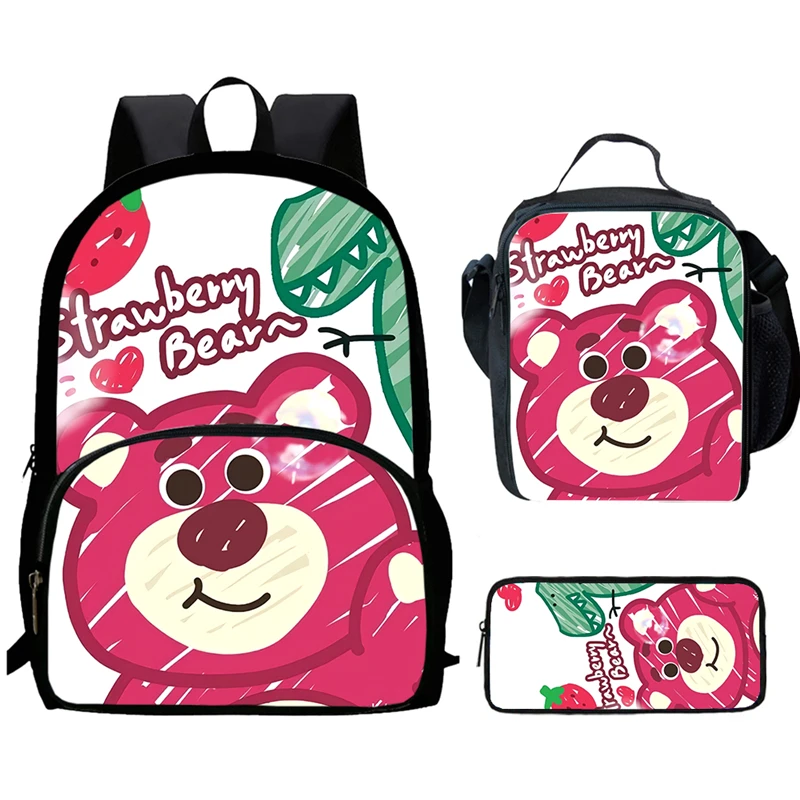 Cartoon Child Backpack with Front Pocket,Lunch Bags,Pencil Bags for Aged 5-10,Cartoon Loot-so School Bags for Boys Girls