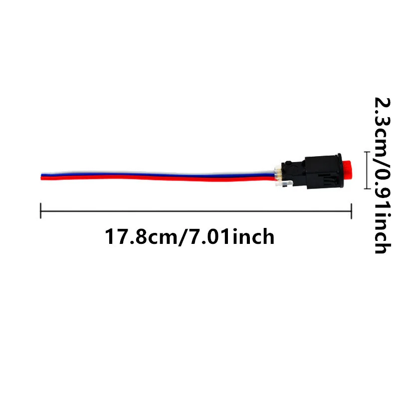 1/2pcs Motorcycle Double Flash Switch Hazard Light Switch Button Flasher Warning Lights Emergency Signal Lamp