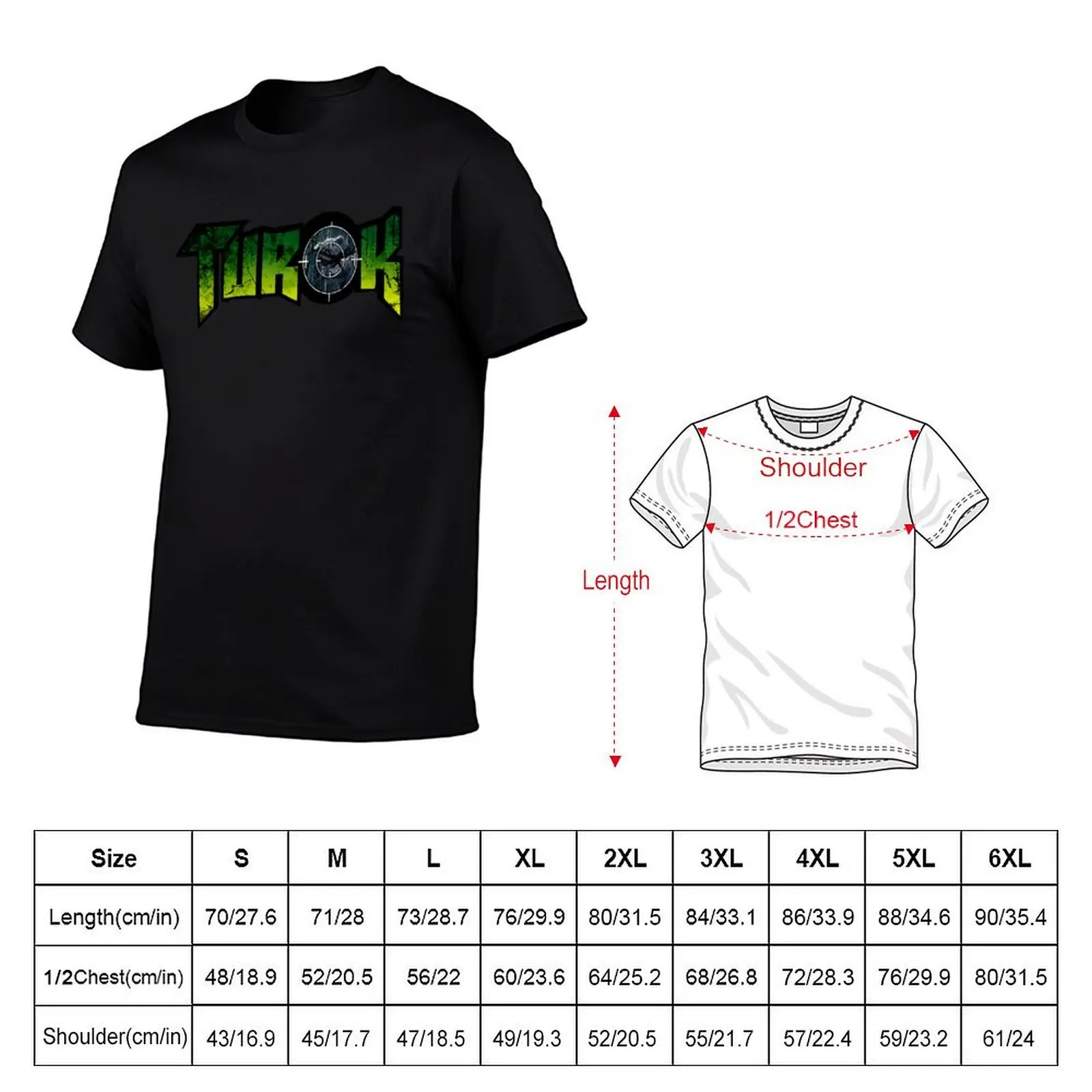 Turok Dinosaur Hunter Logo Distressed Shirt T-Shirt Aesthetic clothing graphic tee shirt tees mens workout shirts