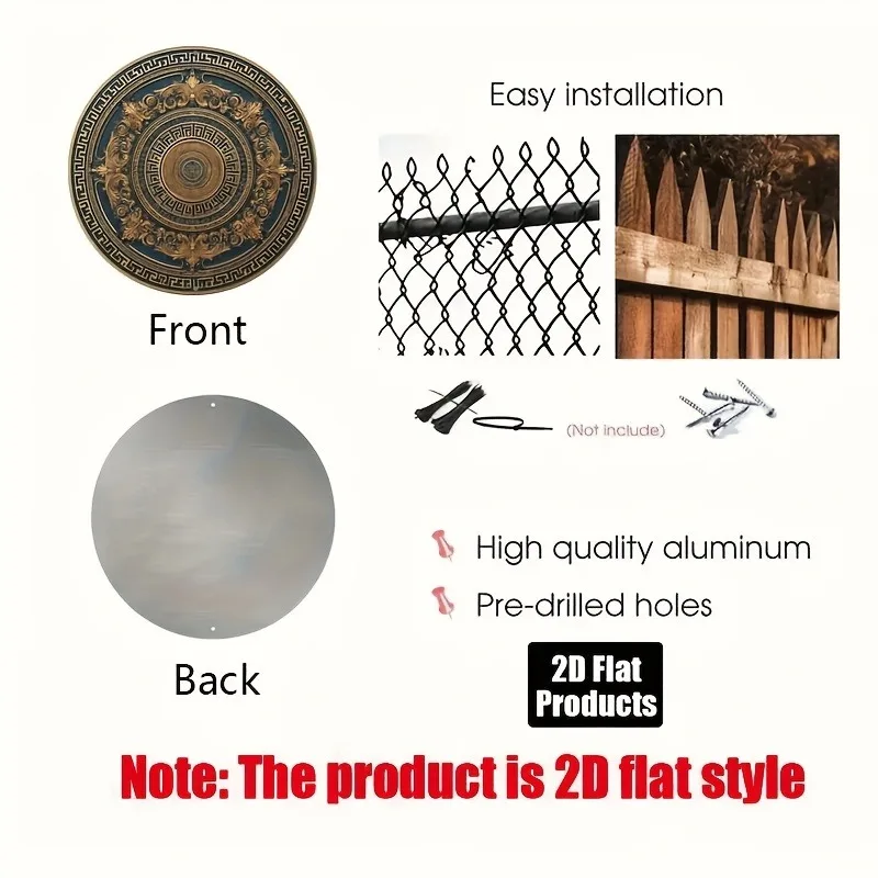CIFbuy Vintage Aluminum Wall Art Waterproof Outline Sign For Home Bar Cafe Indoor Outdoor Living Room Room Decor