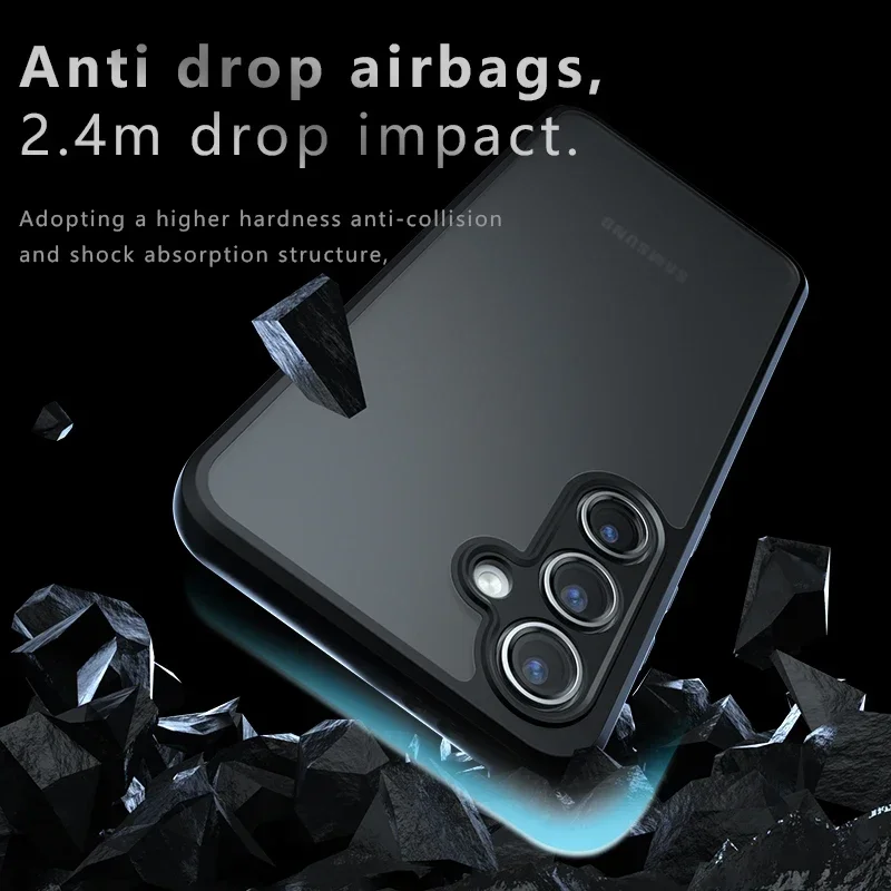 Case For Samsung Galaxy A14 A24 A34 A54 A15 A25 A35 A55 A16 A26 A36 A56 M15 M35 M55 5G Skin Feel Matte TPU Plastic Back Cover