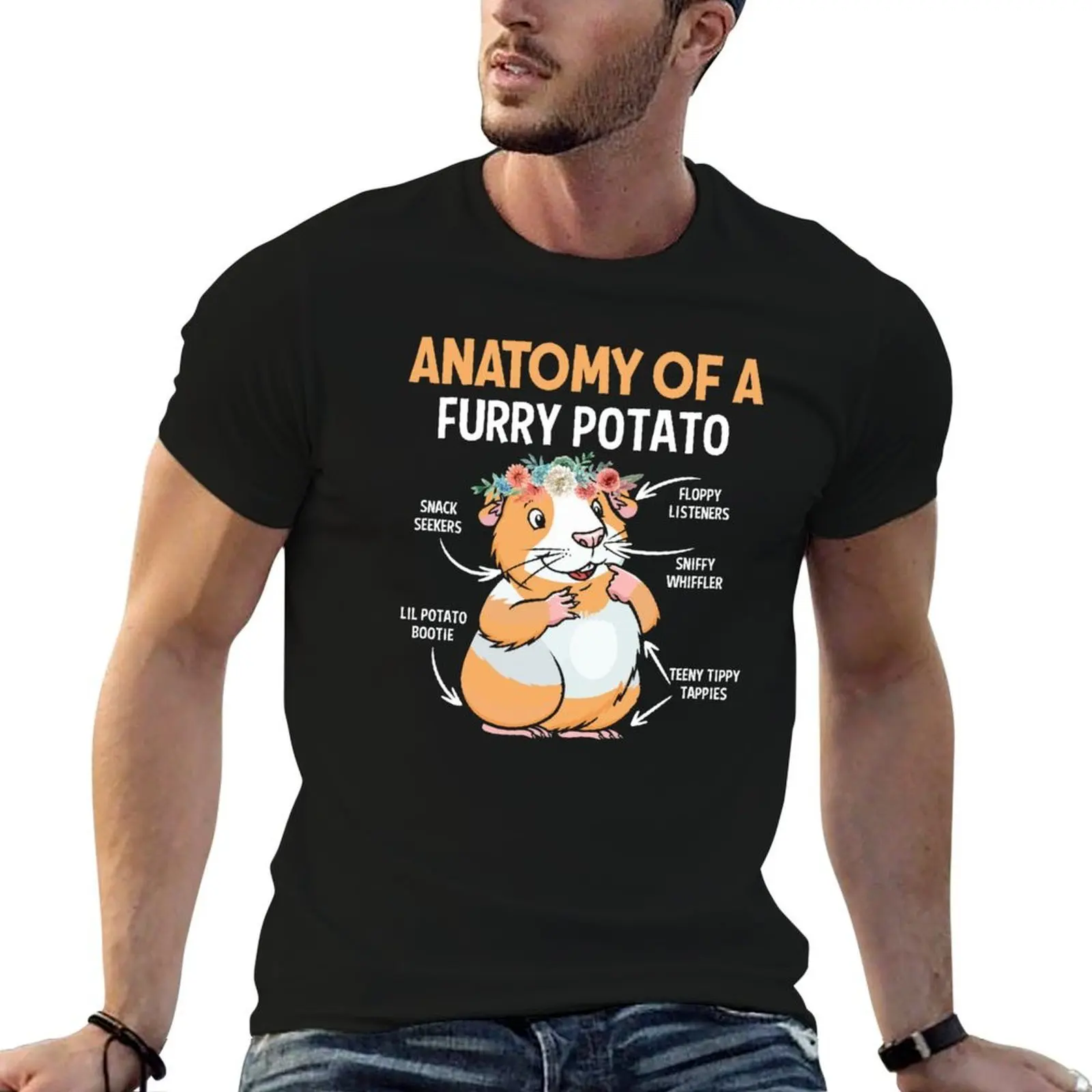 Pig for cotton men Furry man shirts Guinea A Pet Hamster Potato t Of for T-Shirt t Funny Lover Anatomy man shirts