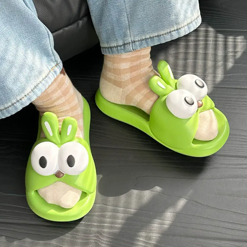 New Fashion Cartoon Summer Couple Non-slip Soft Slides Lithe Comfort Sandals Men Women Casual Slippers Ladies\' Home Flip Flops