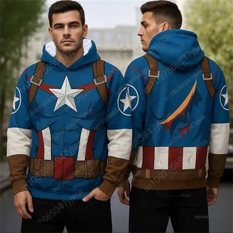 Sam Wilson Captain America Suit 3d Full Over Print Hoodie Superhero Cosplay Hoodie New Autumn&Winter Children'S Adult Hoodie