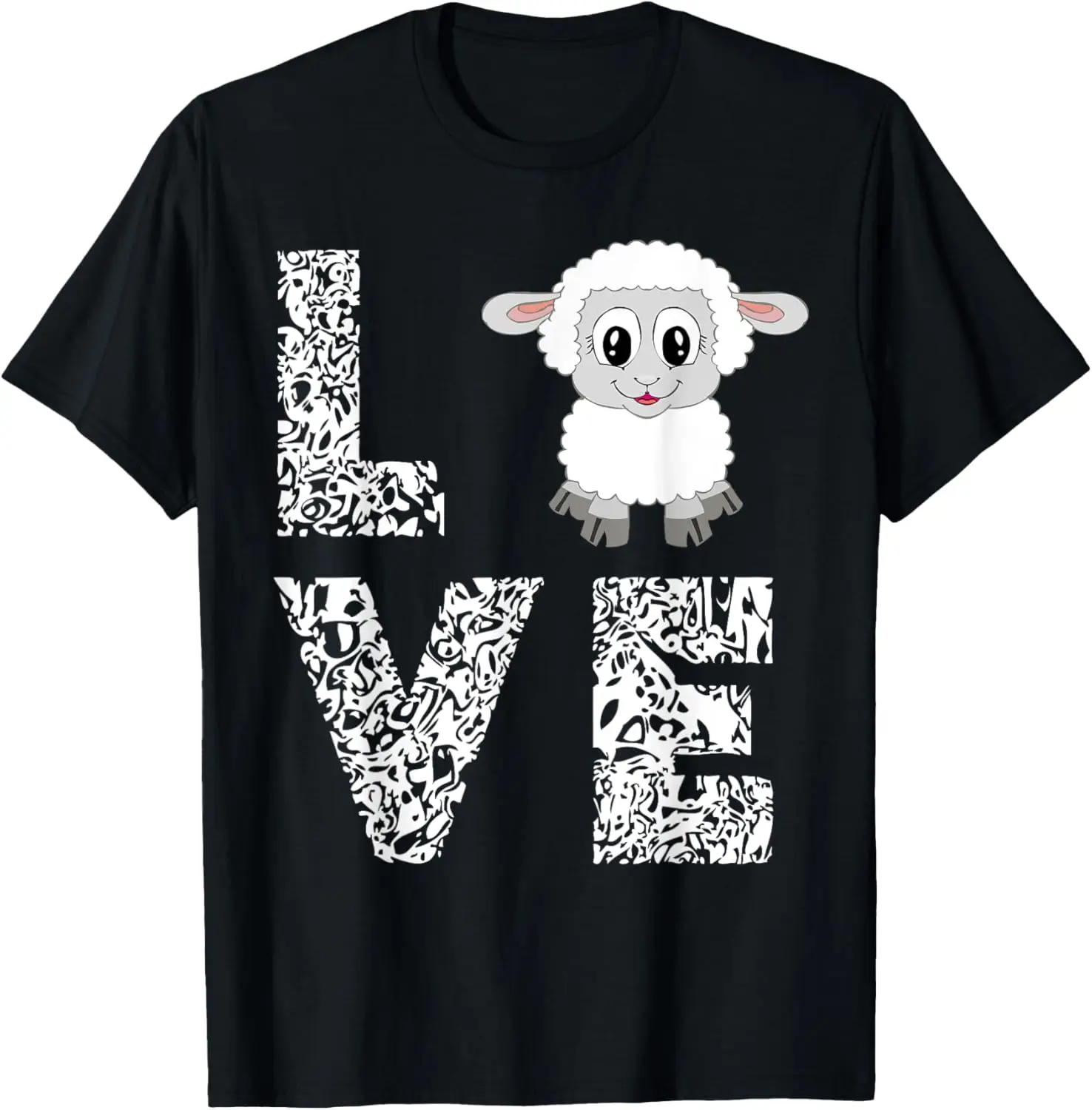 Sheep Lamb Love Livestock Farmer Cattle Sketch TShirts Gifts T-Shirt