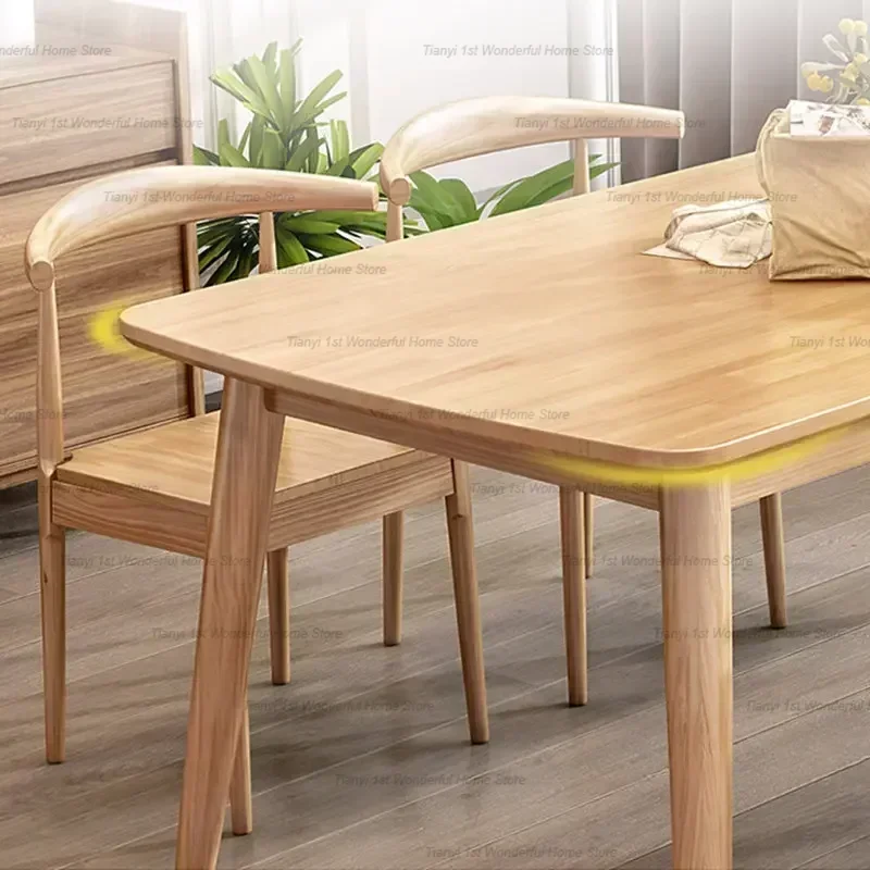 Japanese Solid Wood Small Apartment Home Dining Tables And Chairs Set Dining Tables Nordic Luxury Rectangular Dining Table