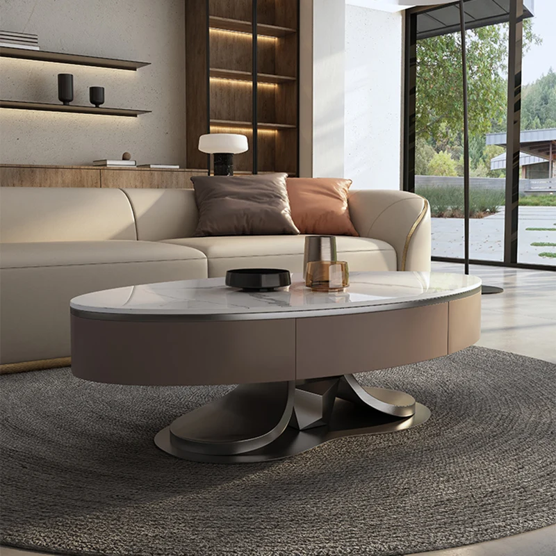 

Premium Oval Book Coffee Tables Base Nordic Modern Hall Coffee Table Dining Dressing Sedentary Kaffee Tische Home Furniture