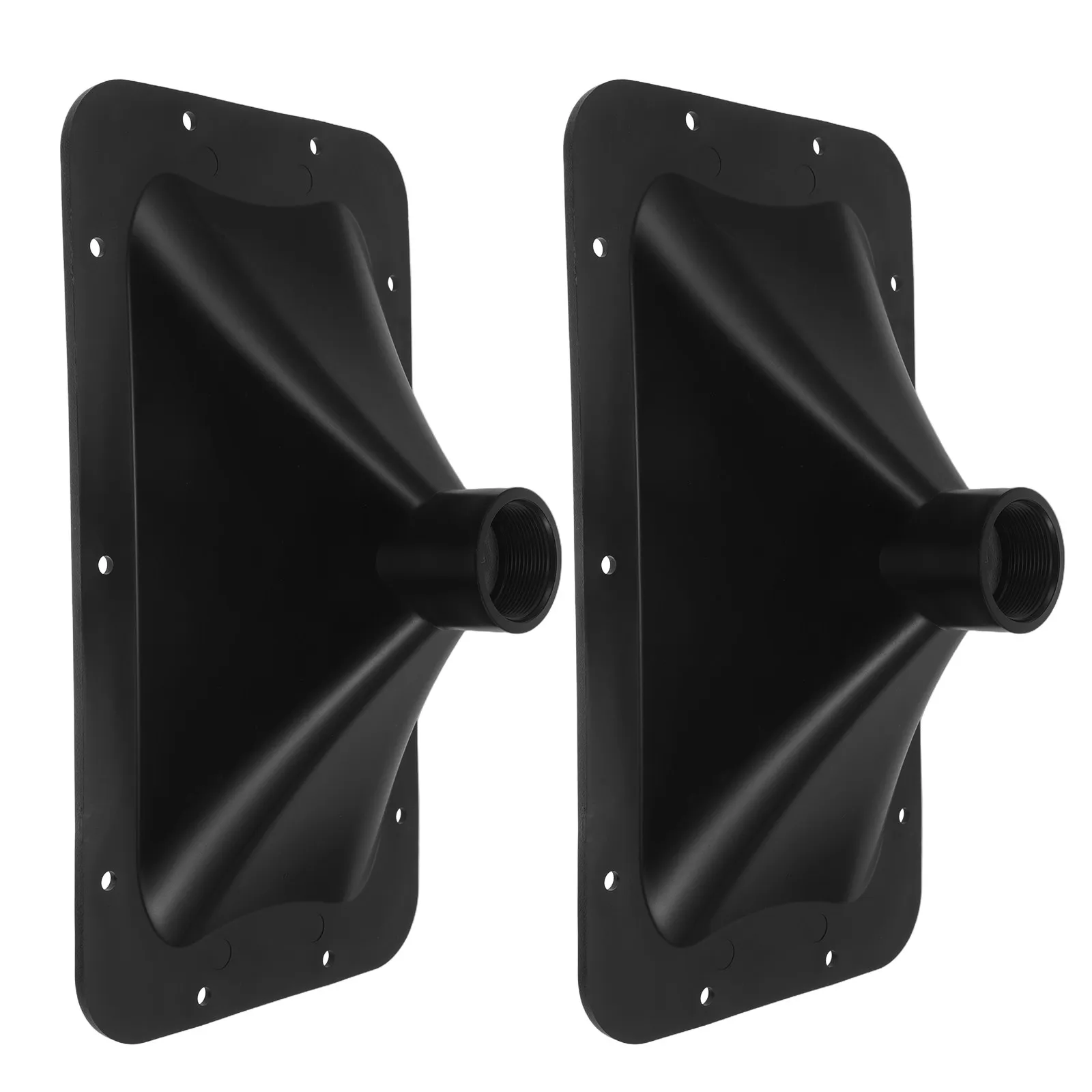 2Pcs High-Frequency Horn Adapter Screw-on Plastic Treble Horn Flare 11.6x6 Inch Compression Driver Stage Speaker Studio Sound
