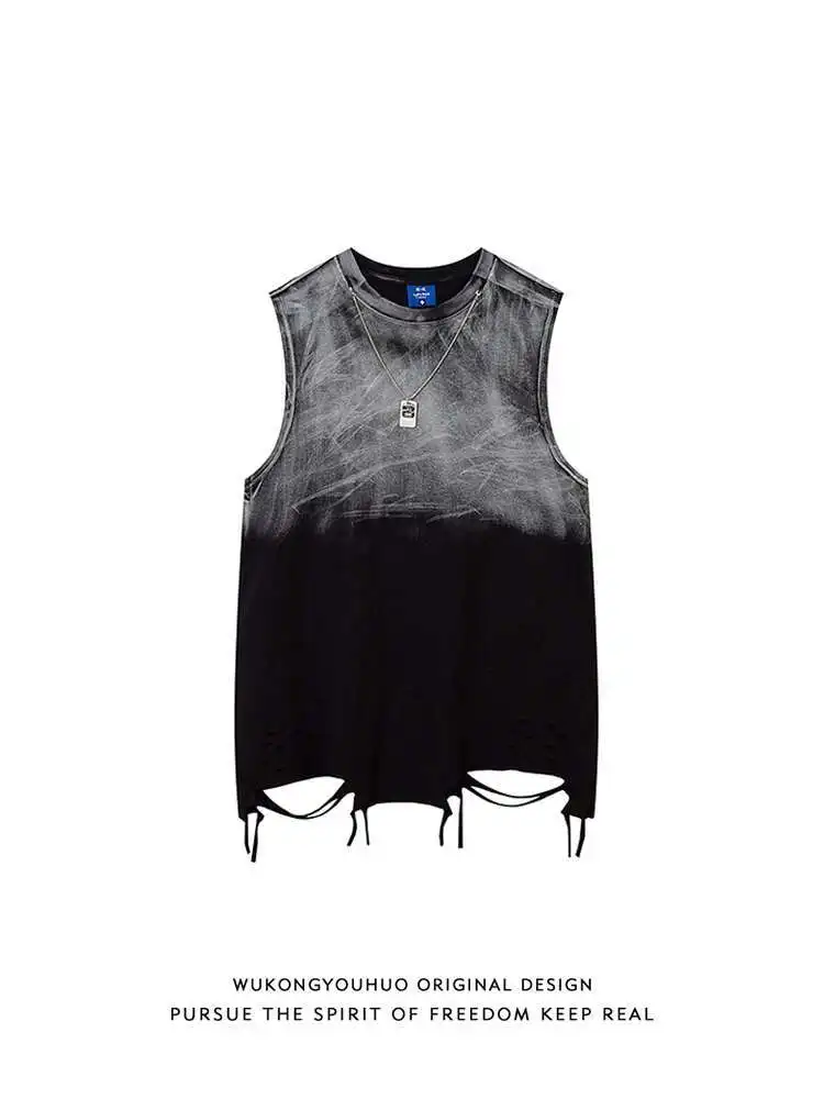 Gothic Punk Tank Top Vest Men's Version Trendy Student Sports Camisole Sleeveless T-shirt Top