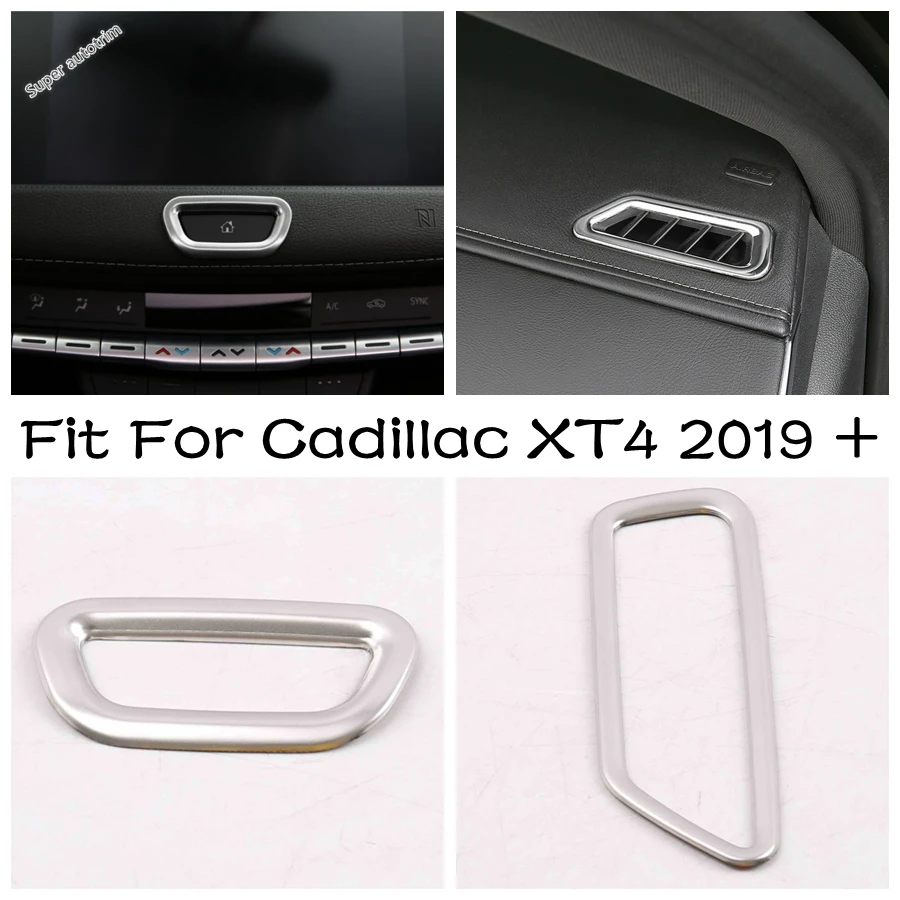 

Interior Warning Light Decorative Frame Dashboard Air Conditioning AC Vent Outlet Cover Trim Fit For Cadillac XT4 2019 - 2022