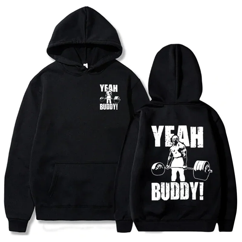 Ronnie Coleman Yeah Buddy Hoodie Ronnie Coleman Hoodie Gym Hoodie Unisex Winter Warm Pullover Tops Streetwear