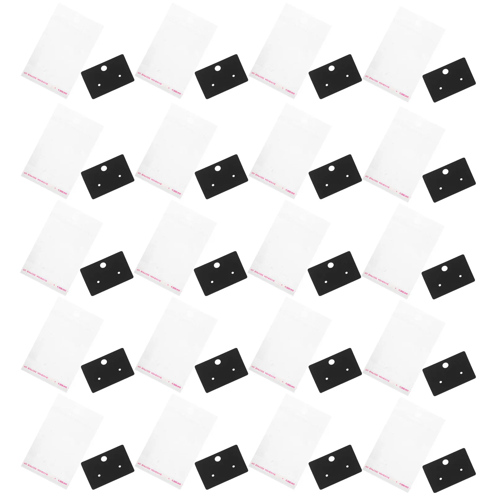 

100 Sets Black Earring Display Cards Paper Jewelry Packaging Holder for Selling Vendor Supplies Jewelry Cards Earring Making