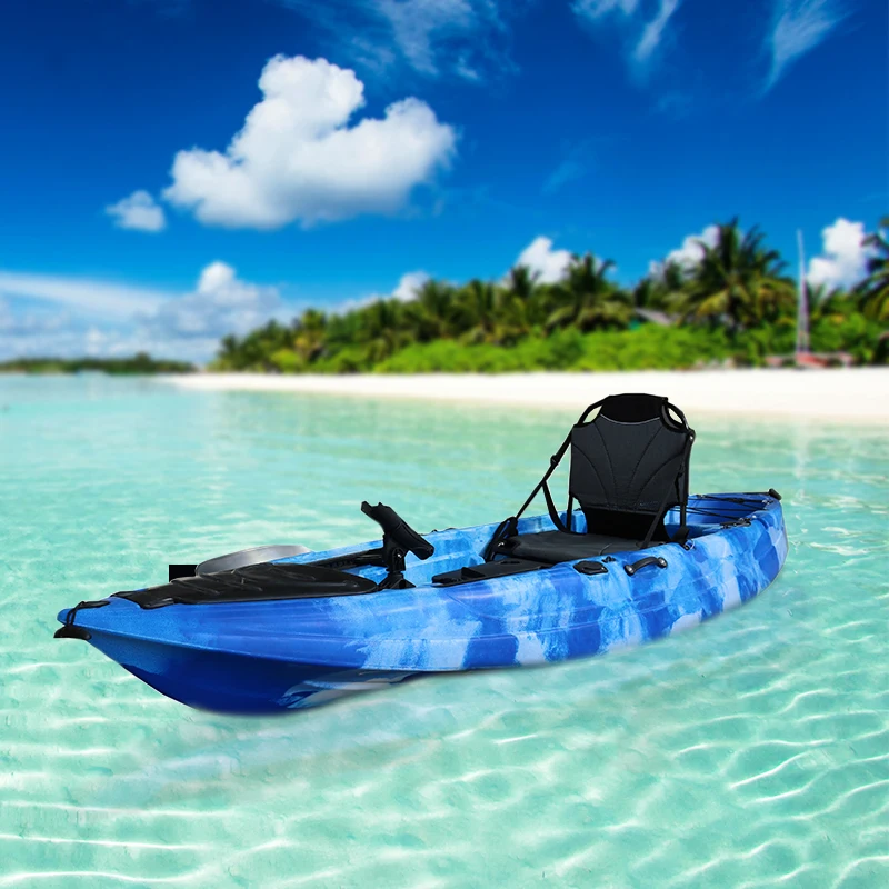 Single-Seater Fishing Pedal Kayak LLDPE Plastic Sea Kayak with Foot Pedal Drive One Person Kayak