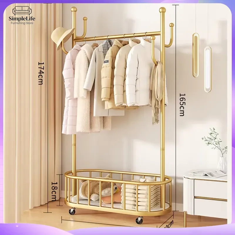 Metal Coat Rack Stand Floor Standing Hall Tree with Hooks for Living Room Bedroom Entryway Clothes Hat Bag Storage Organizer