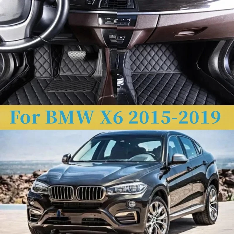 

Custom For BMW X6 2015 2016-2019 Car Foot Pads Protective Pad Auto Floor Mats Automobile Carpet Cover Auto Interior Accessories