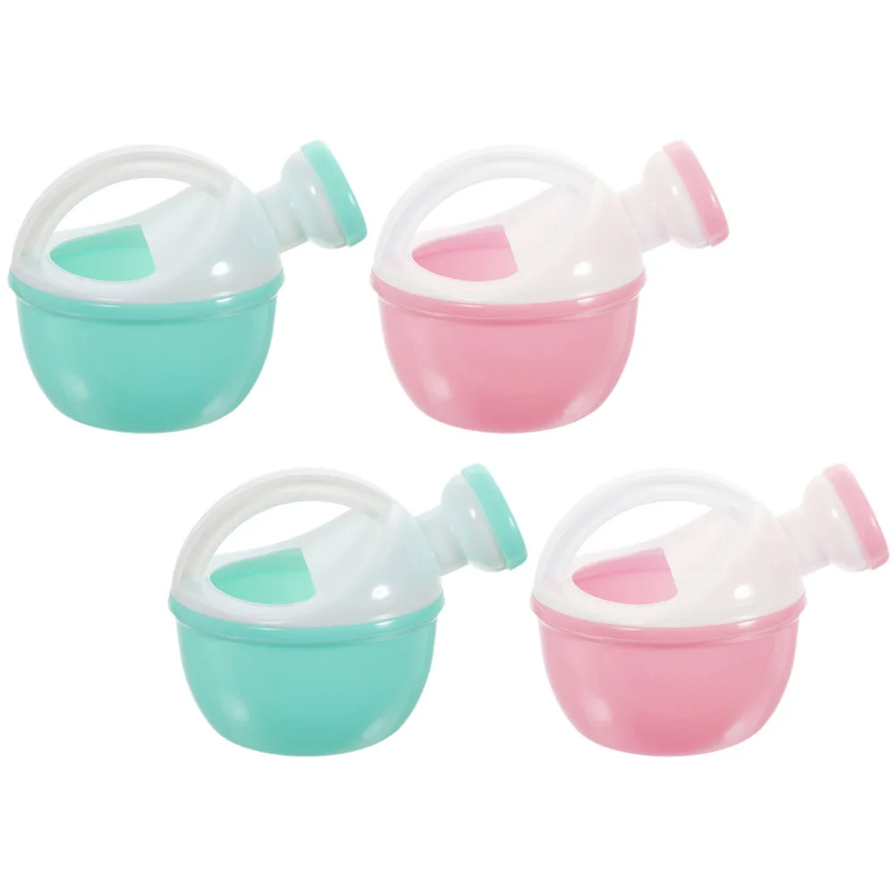 4 pçs crianças banho chaleira regadores brinquedos de praia plástico crianças banho jogar ferramentas criança jardinagem diversão cor aleatória