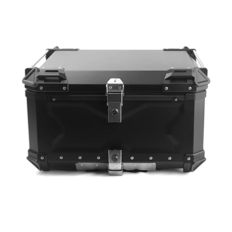 100L Universal Aluminum Trunk Tail Box Motorcycle Extra-Large Storage Space Removable Waterproof& Lock Rear Luggage Case