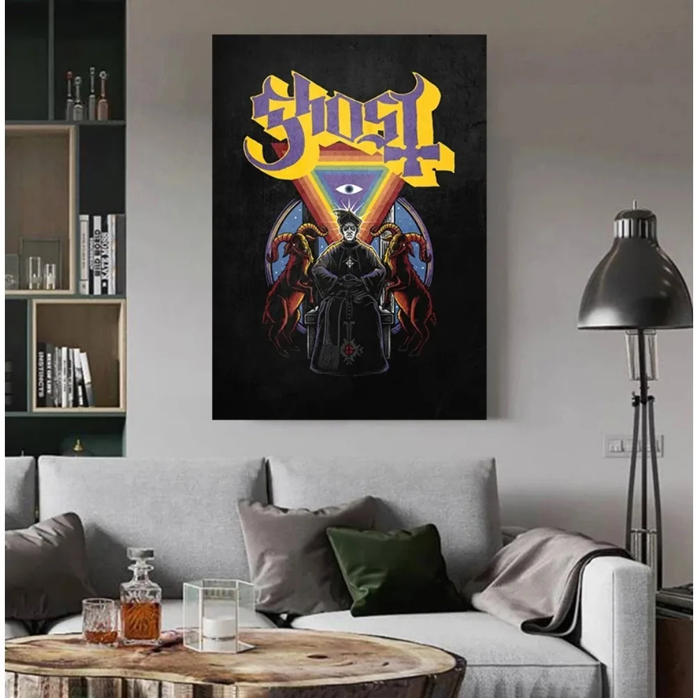 شبح الفرقة مجردة المشارك الثقيلة المعادن الفرقة الرسم على لوحات القماش الجدارية المعيشة مقهى ديكور المنزل #2