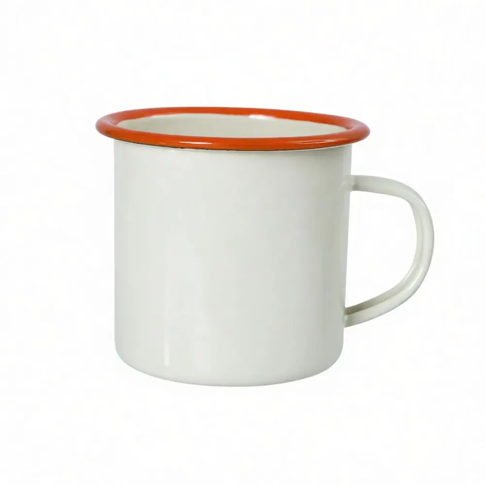 Classic 8cm Enamel Mug Vintage Thickened Coffee Cup Retro Colorful Drinking Vessel Personalized Gift Enterprise Promotion