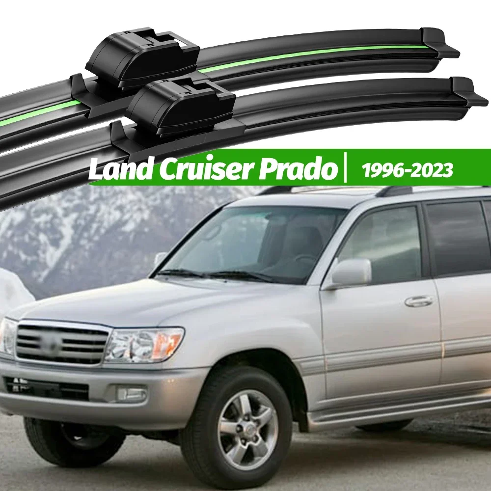 

For Toyota Land Cruiser Prado 90 120 150 1996-2023 2pcs Front Windshield Wiper Blades 2009 2019 Windscreen Window Accessories