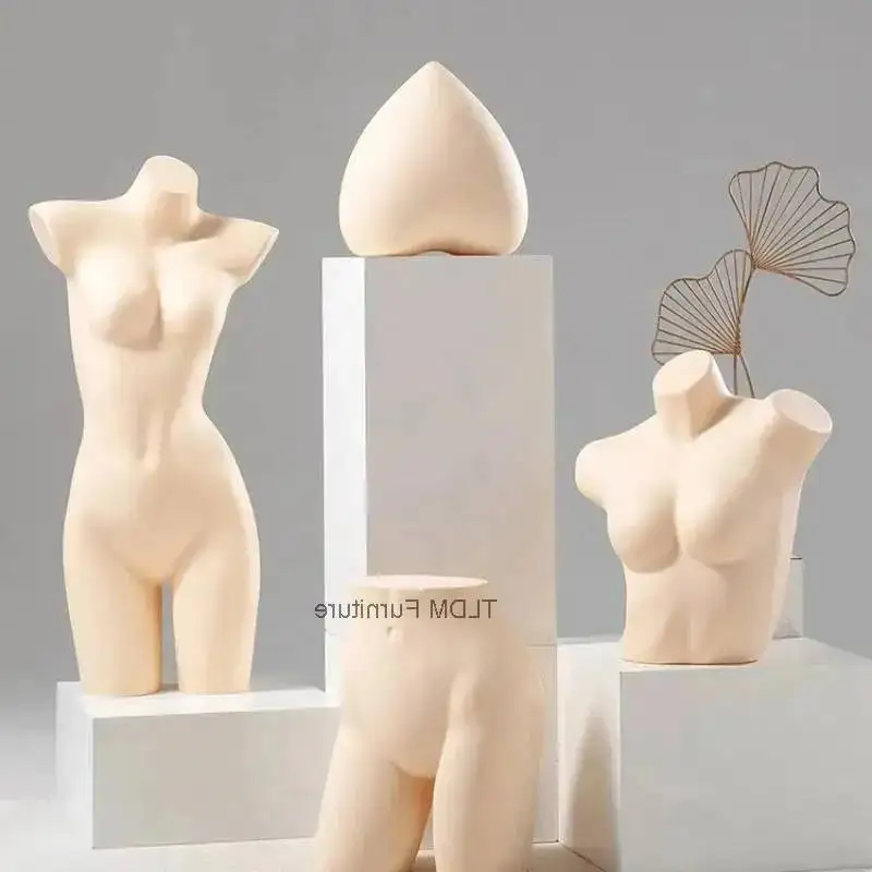 

Half-body Stand Nordic Creative White Push-up Lingerie Prop Mannequin Swimsuit Unisex Lingerie Shop Window Bra Display Rack FYMQ