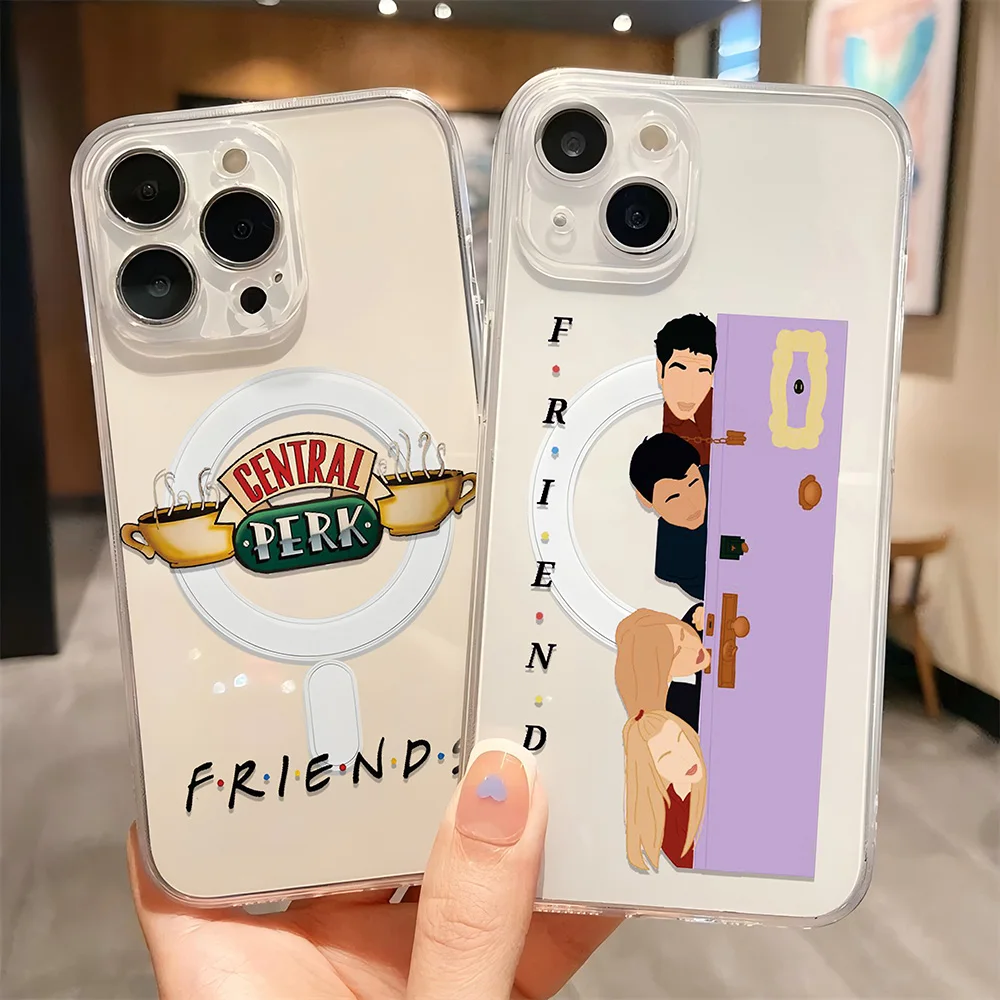 Friends Hot TV Show Magsafe Magnetic Phone Case for iPhone 16 15 14 13 12 11 8 7 Plus Pro Max X XR XSMax Soft Clear Tpu Cover