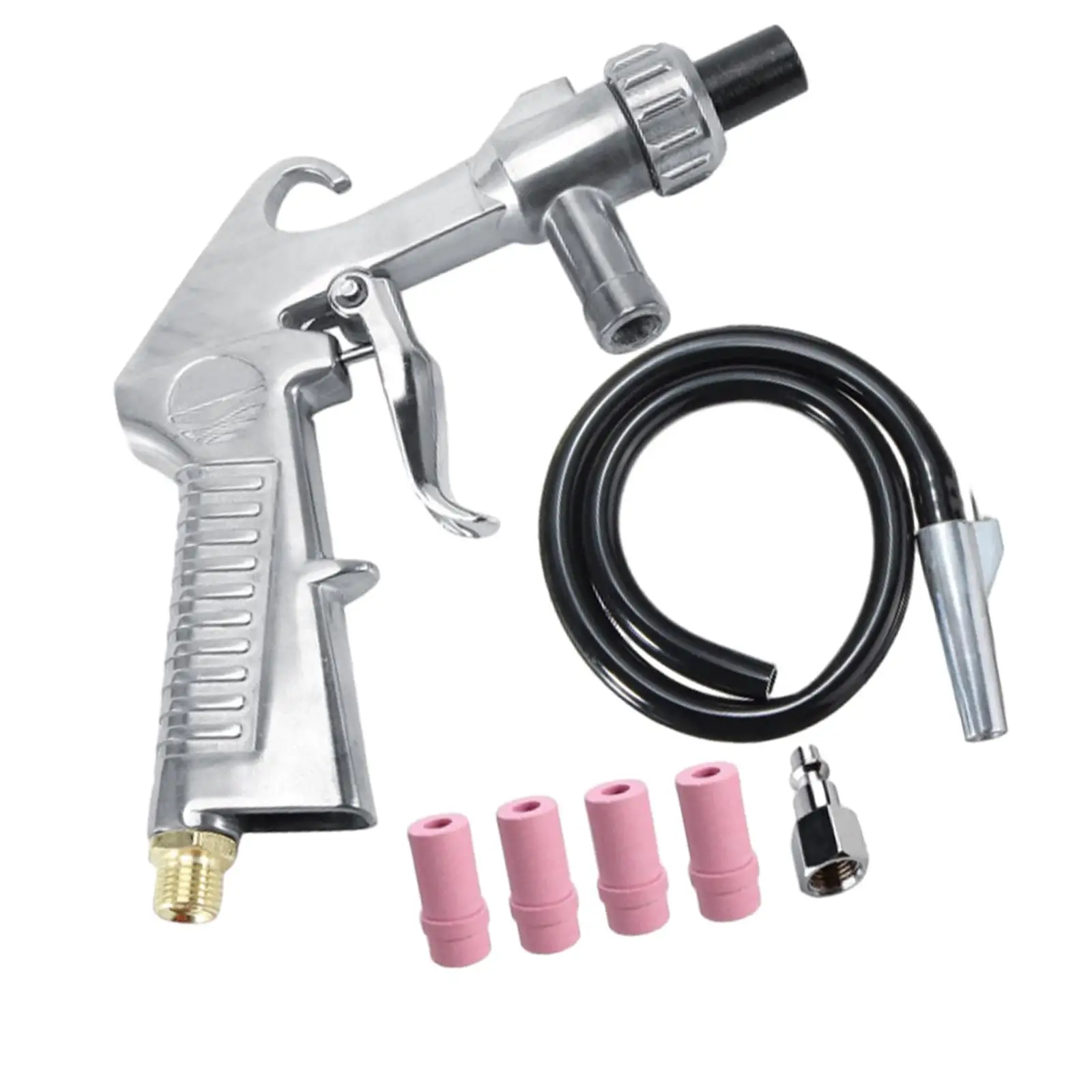 Sand Blasting Kit, Sandblasting ,Multipurpose, Derusting with Ceramic Nozzle with Air Quick Adapter for Sandblast Cabinets