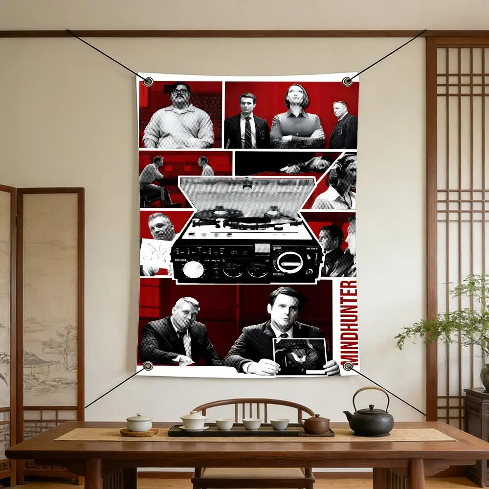 TV M-Mindhunter Flags Warm Home Flag 4 Grommets Wrinkle Free Indoor Outdoor