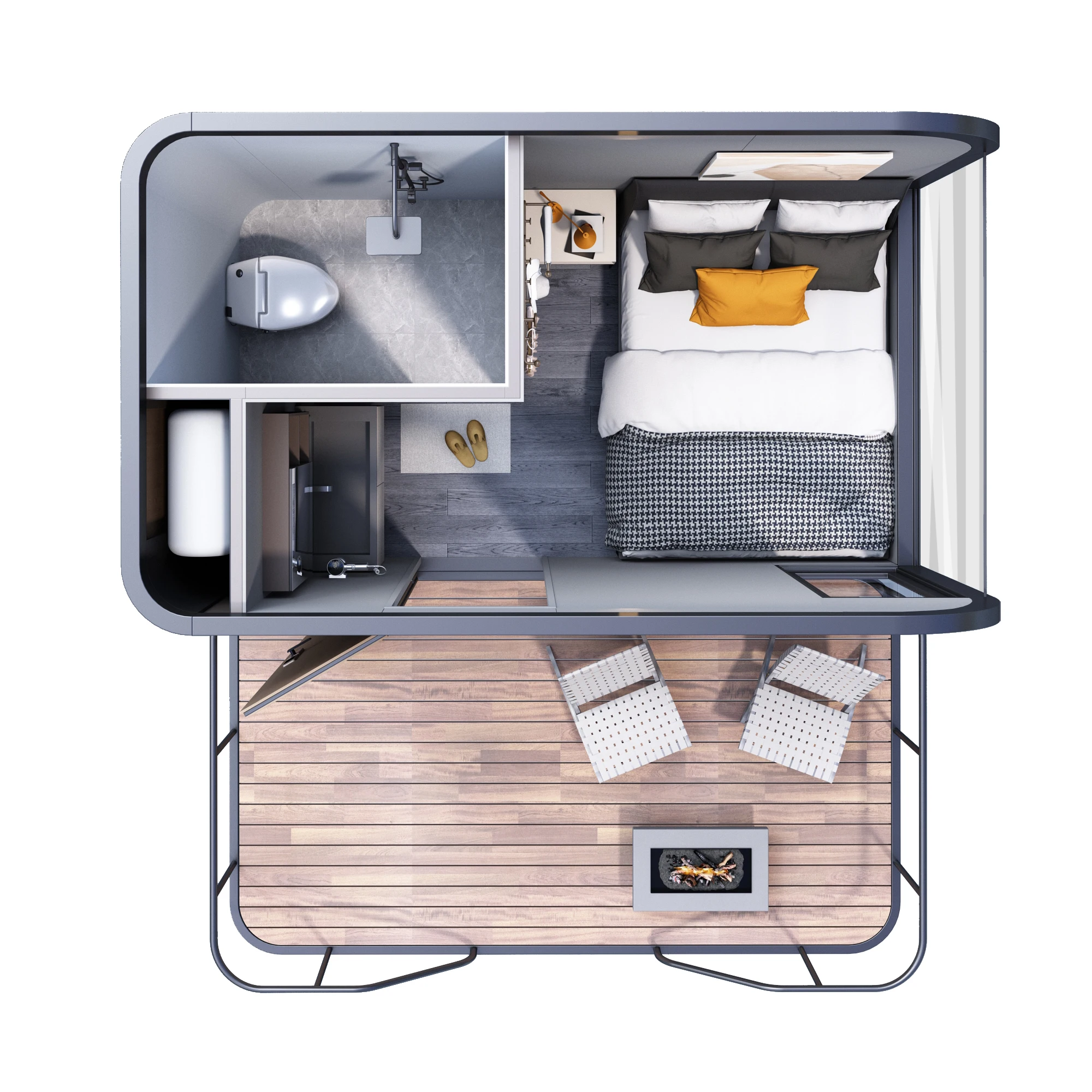 بيت كبسولات فندقي صغير محمول فاخر | حجم صغير، الإقامة المنزلية وتصميم غرفة السماء المرصعة بالنجوم #5