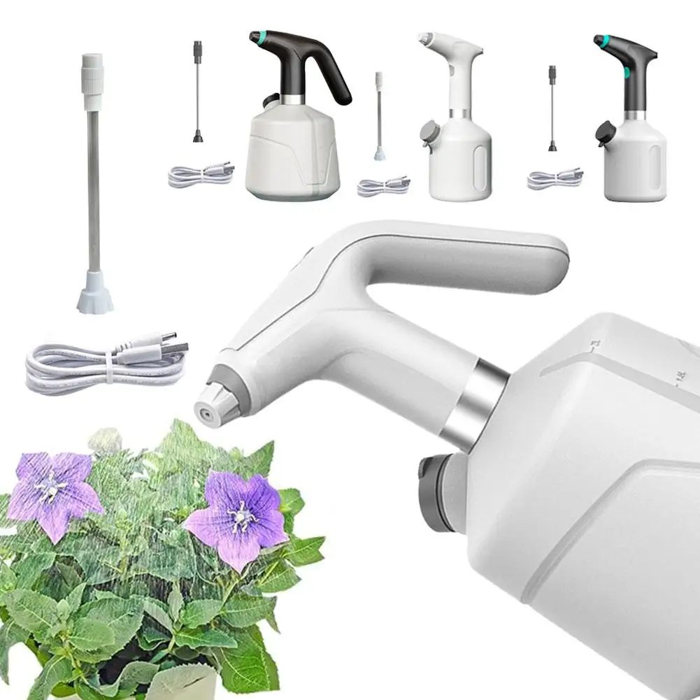 Arrosoir électrique pulvérisateur de plantes 2L, flacon pulvérisateur de jardin Rechargeable avec buse réglable pour fleurs d'intérieur/extérieures Z1L5