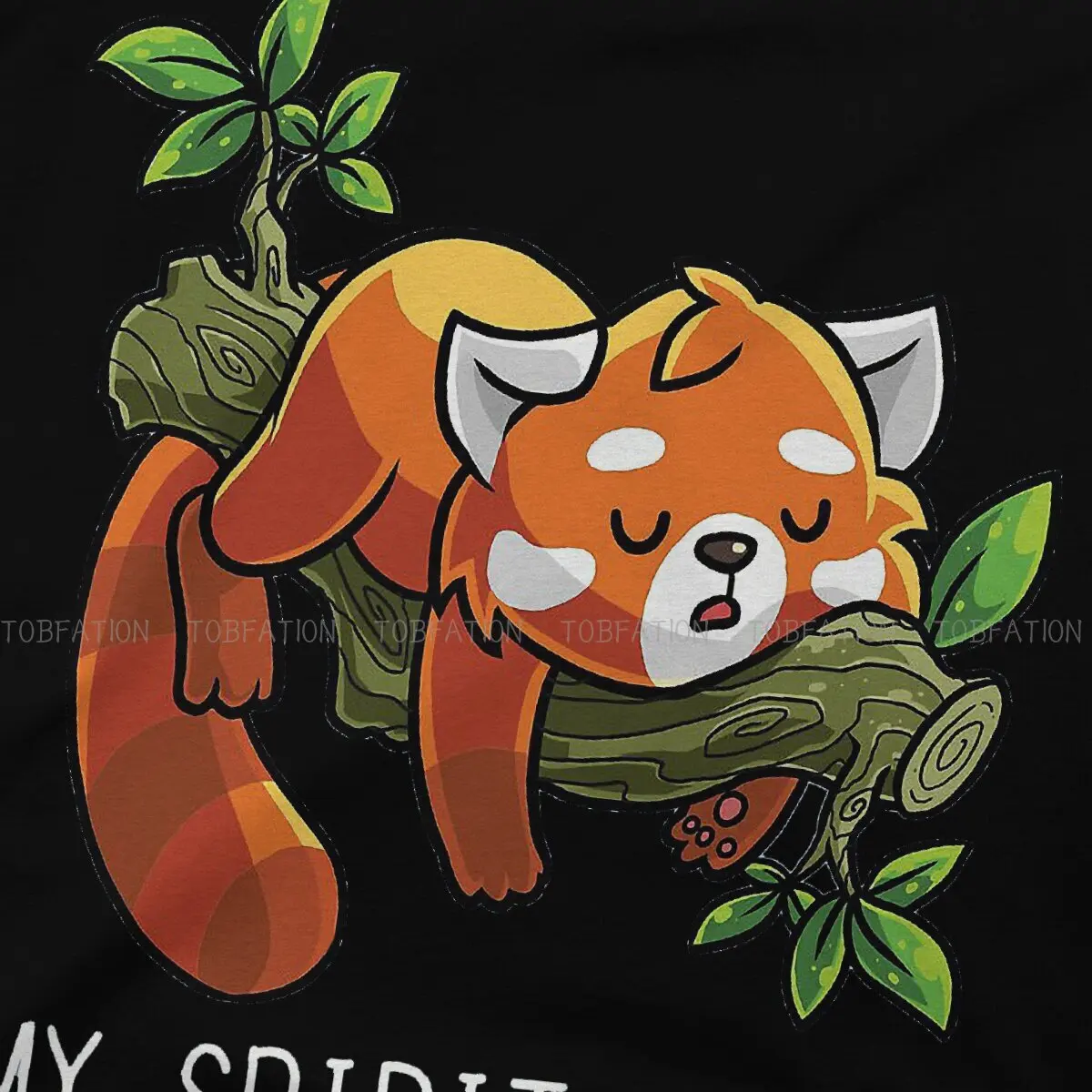 Spirit Animal Graphic TShirt Red Panda Ailurus Fulgens Creative Tops Comfortable T Shirt Men Short Sleeve Unique Gift Idea