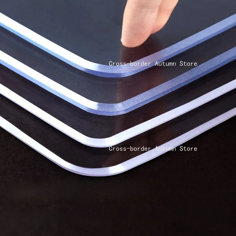 PVC Table Mat Transparent Crystal Board Soft Glass Tablecloth Advanced Waterproof Oil Resistant Tea Desk Dirt-proof Table Mat