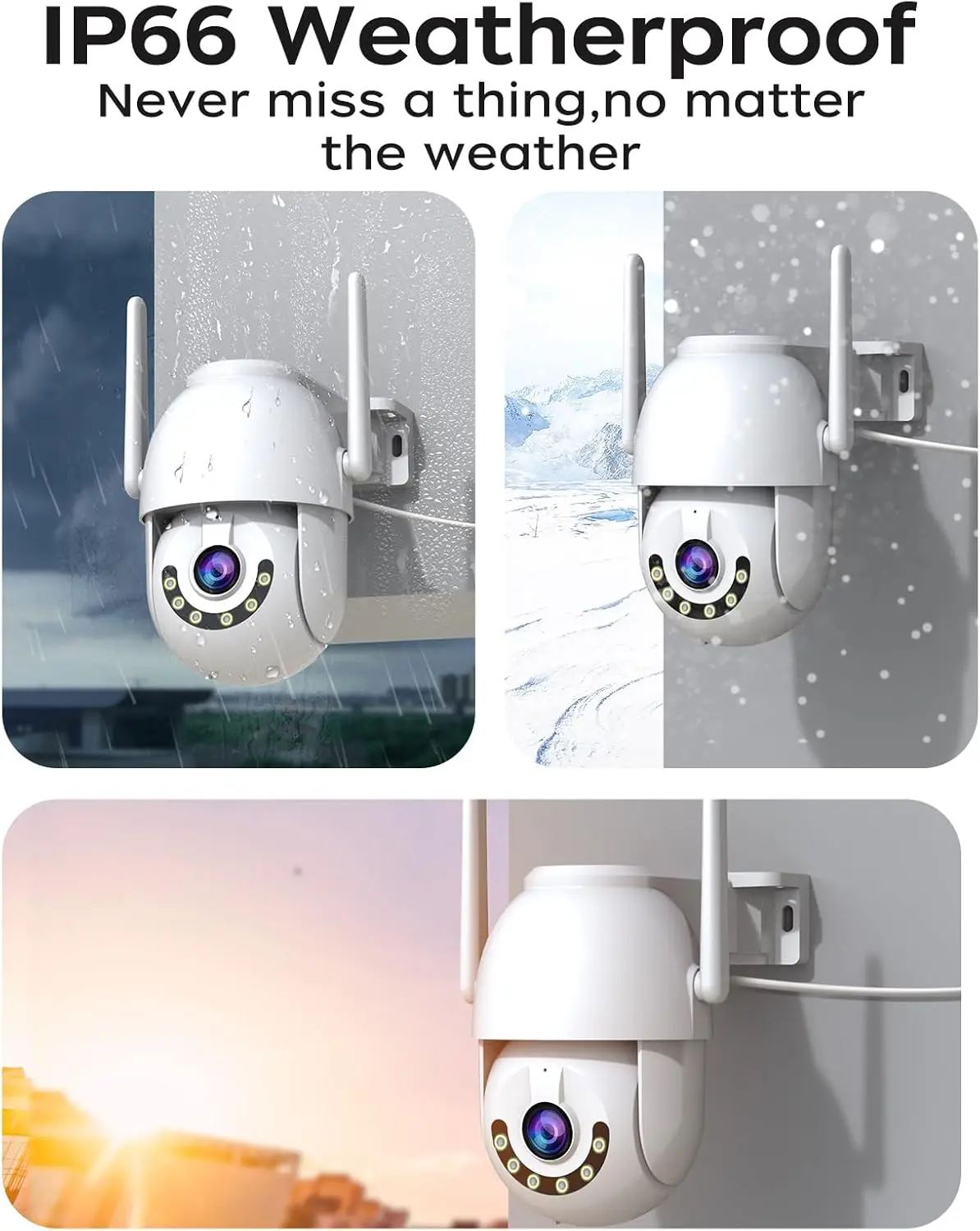 JOOAN 2K 3MP Wifi IP Camera Outdoor Wired Security Surveillance Camera 5X Digital Zoom Auto Tracking Night Color CCTV Camera image 5