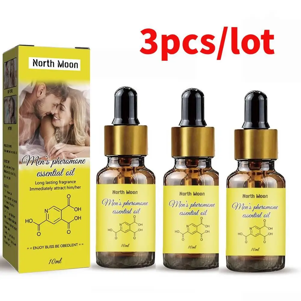 3PCS Strong Pheromone For Man To Attract Women Perfume Body Essential Sexually Stimulating Oil Long Lasting Androstenone Sexy