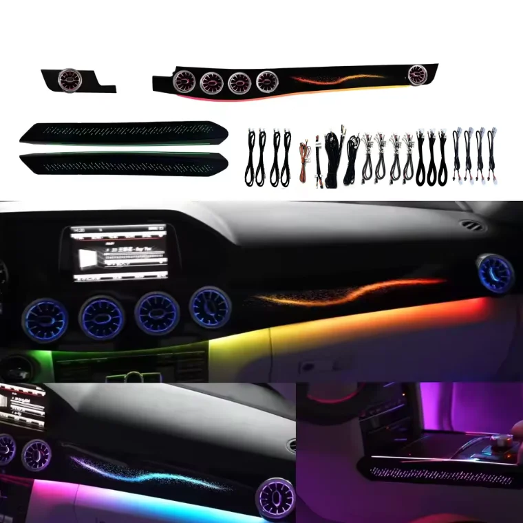 Car Interior Turbine Air Vent Atmosphere Light Ambient Light for  E Class W212 2010-2015 Ambient Lighting