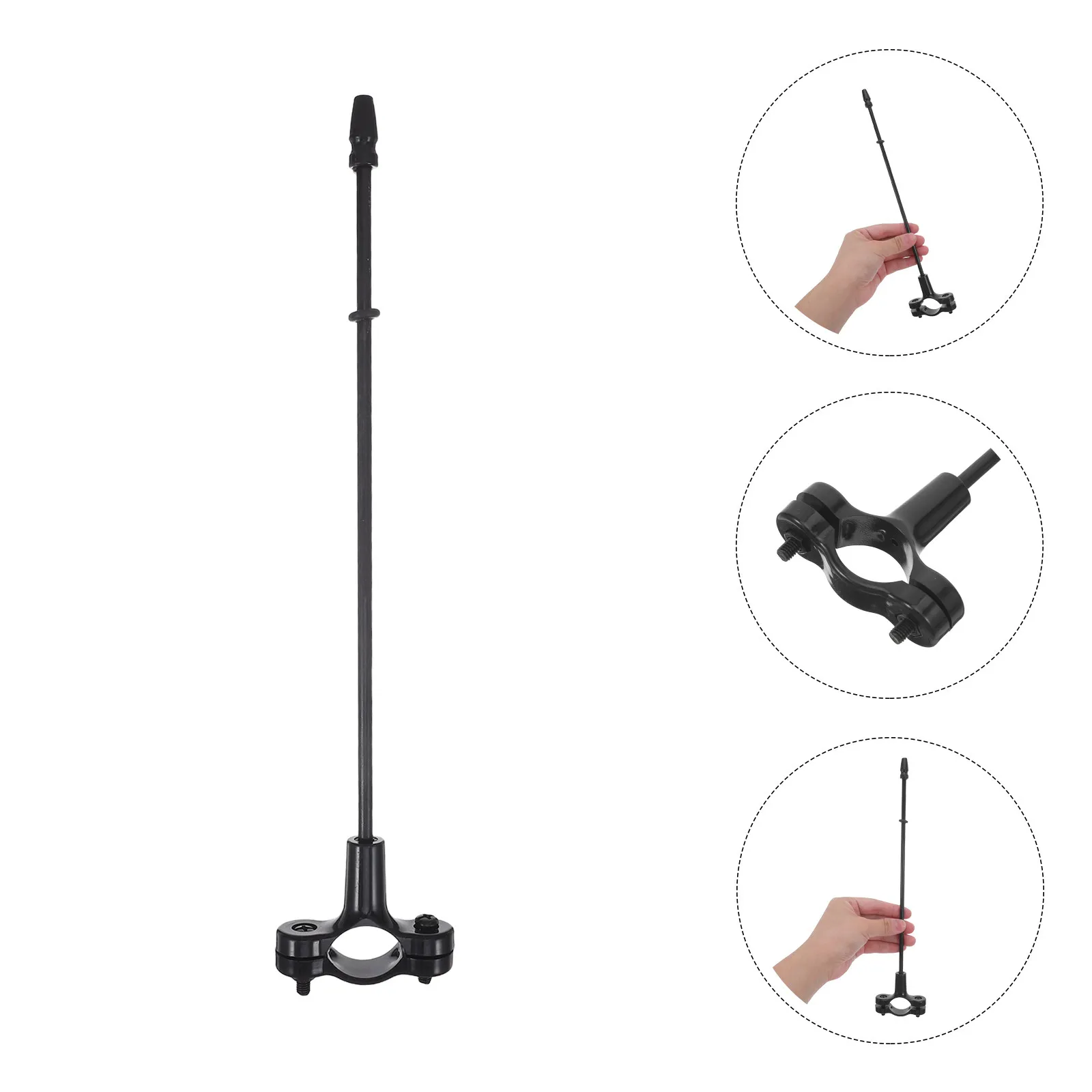 4Pcs Mountain Bike Flag Pole Holder Heavy Duty Clamp for 58-1 Inch Handlebar Safety Flag Mount for Offroad Cycling Race Outdoor