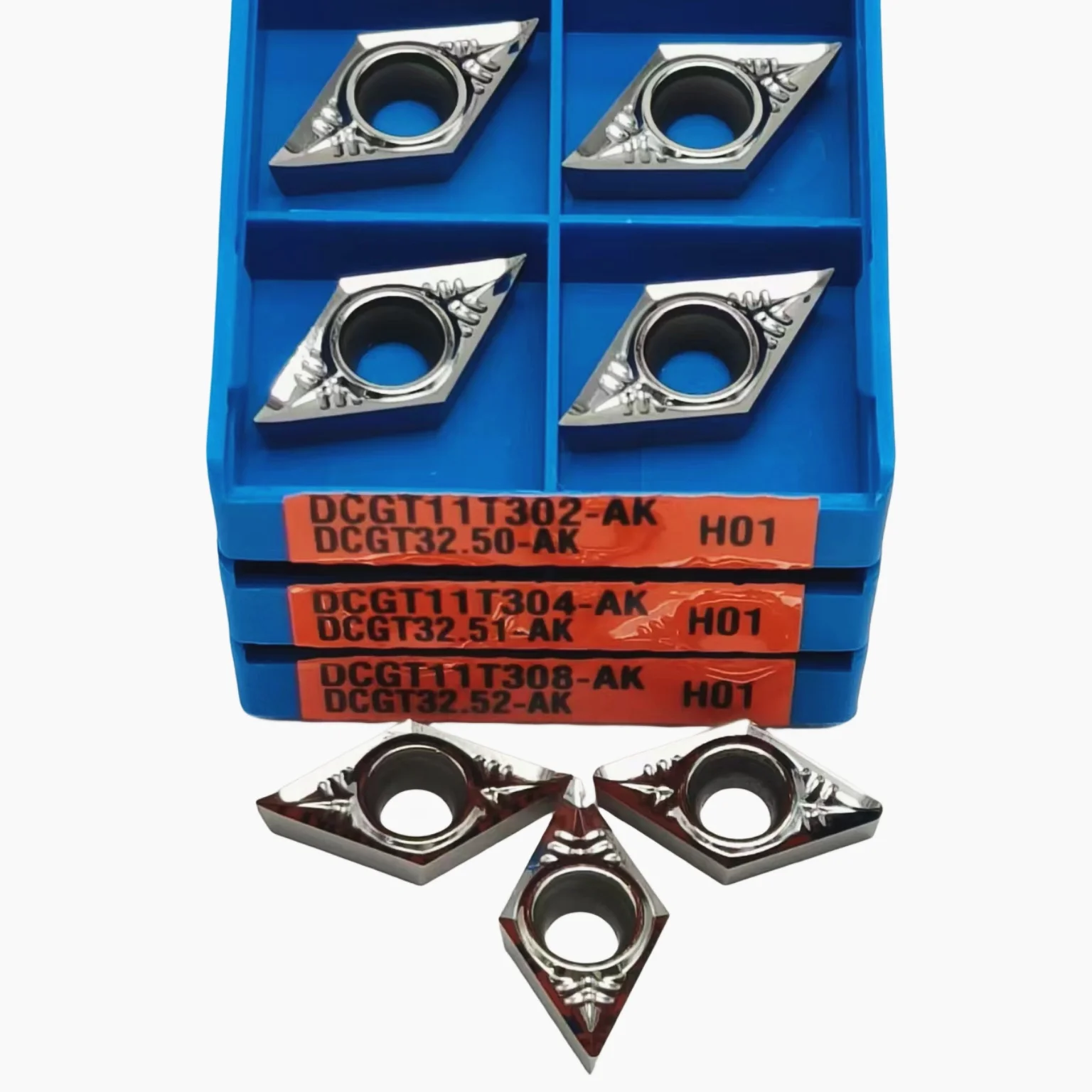 Koesotr 100% DCGT11T302ดั้งเดิม DCGT11T308 DCGT11T304 AK H01กลึงใบมีดกลึงสำหรับอลูมิเนียม