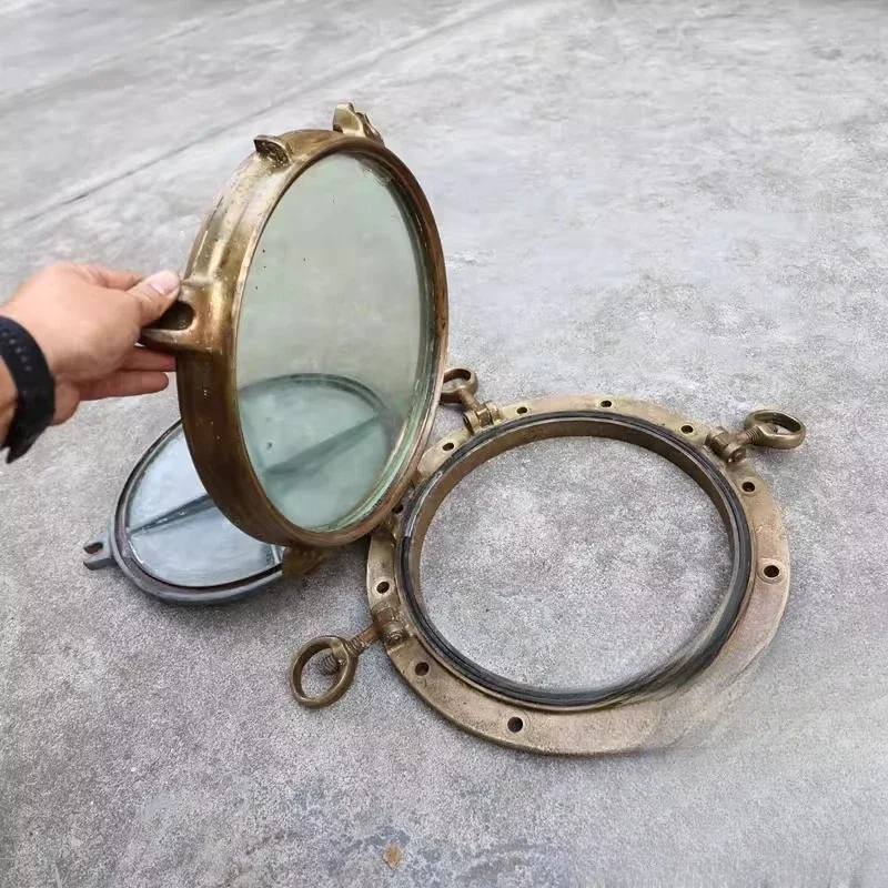 47CM all-copper porthole round copper window round copper window boat window western copper bar club restaurant wall