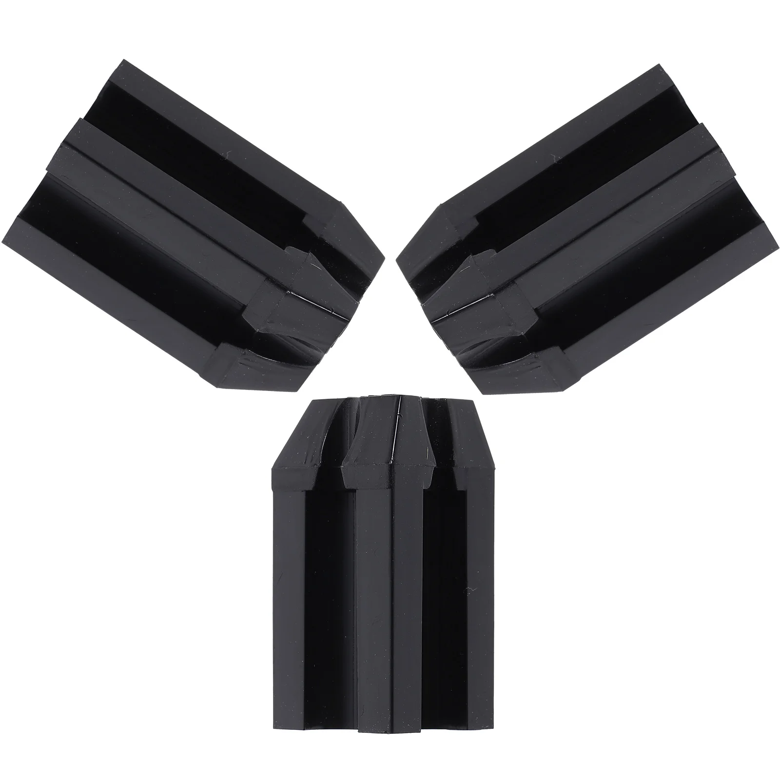 Taille-crayon en plastique noir, 3 pièces, fournitures de maquillage pour sourcils, outil de doublure léger, quatre Styles