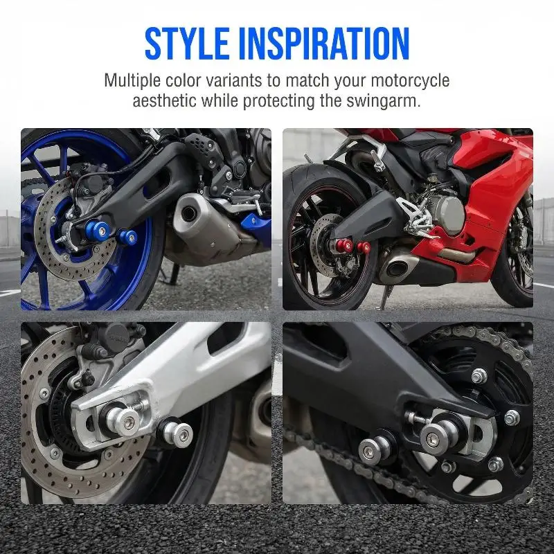 

Motorcycle Swingarm Spools Sliders Rear Stand Bolts Crash Protection Screws for Garage Maintenance Workshop