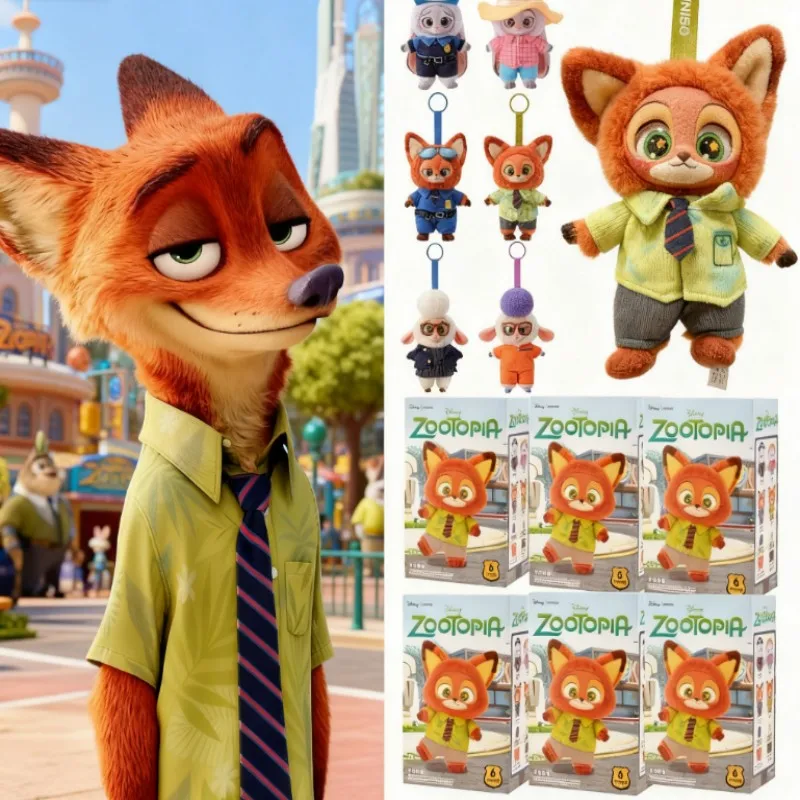 هدية غامضة للجنسين من Zootopia: قلادة لعبة ديزني كارتونية من القطيفة في صندوق أعمى من الفينيل، لطيفة وعصرية قابلة للجمع، مفاجأة مثالية لـ