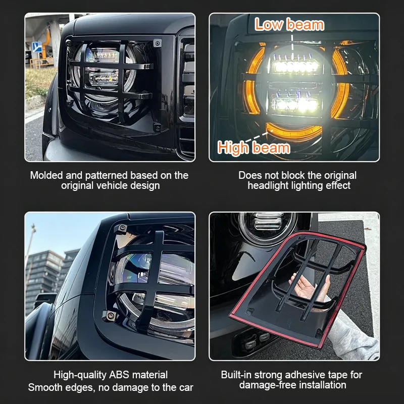 

Headlight Protection Cover For Haval Big Dog MK1 Accessorie 2026 2027 2028 Sticker Auto Exterior Part Decoration Car Light Frame